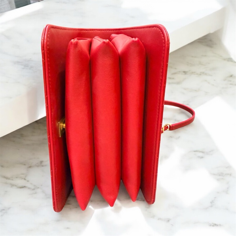 CHANEL風琴包/正紅色-7