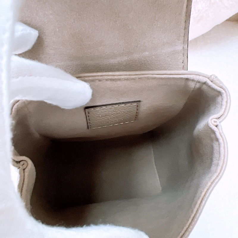 Lv tiny 灰米拼色迷你背包 單肩兩用-13