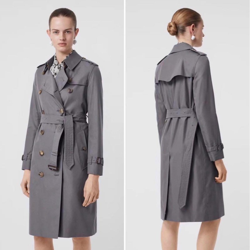 BURBERRY英國霧灰色風衣UK4-0