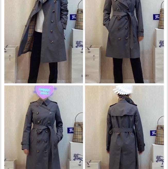 BURBERRY英國霧灰色風衣UK4-2