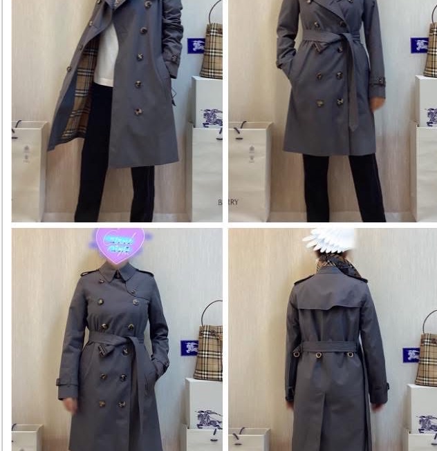 BURBERRY英國霧灰色風衣UK4-3