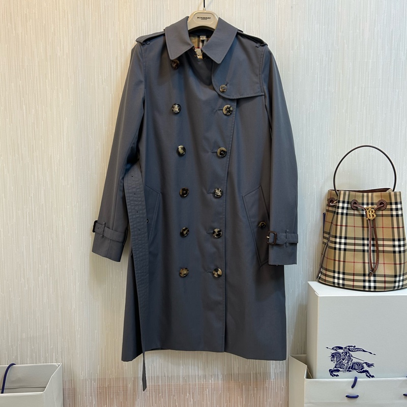 BURBERRY英國霧灰色風衣UK4-4
