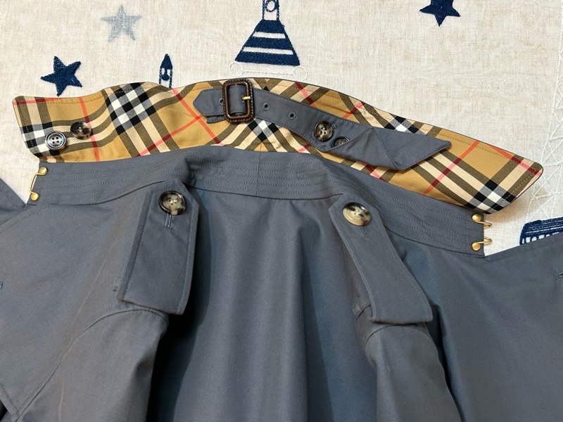 BURBERRY英國霧灰色風衣UK4-10