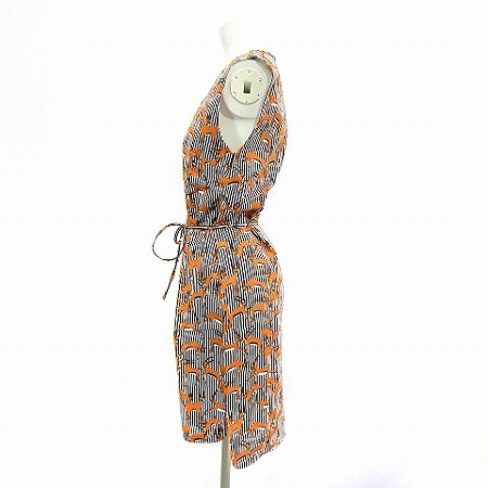 KATE SPADE SATURDAY 無袖洋裝|橘×黑×白 狐狸印花連身裙🦊-3