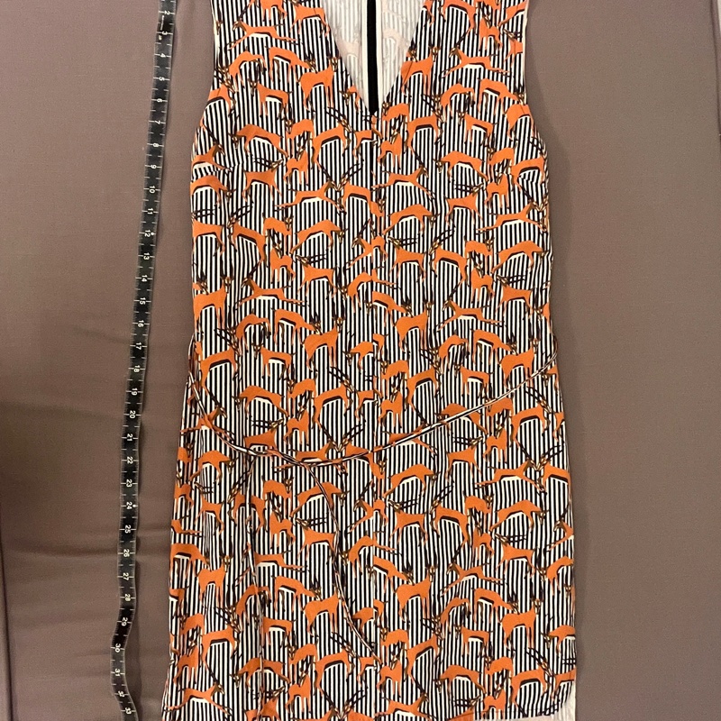 KATE SPADE SATURDAY 無袖洋裝|橘×黑×白 狐狸印花連身裙🦊-5