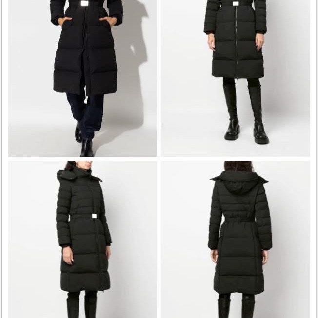 BURBERRY英國黑色連帽鵝絨大衣M-0