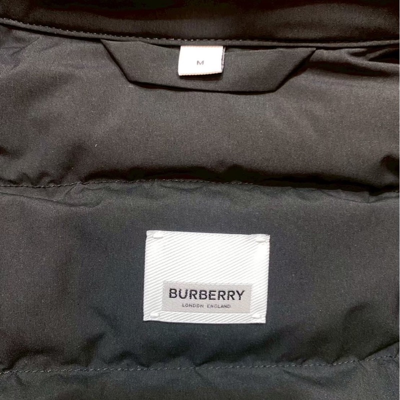 BURBERRY英國黑色連帽鵝絨大衣M-14
