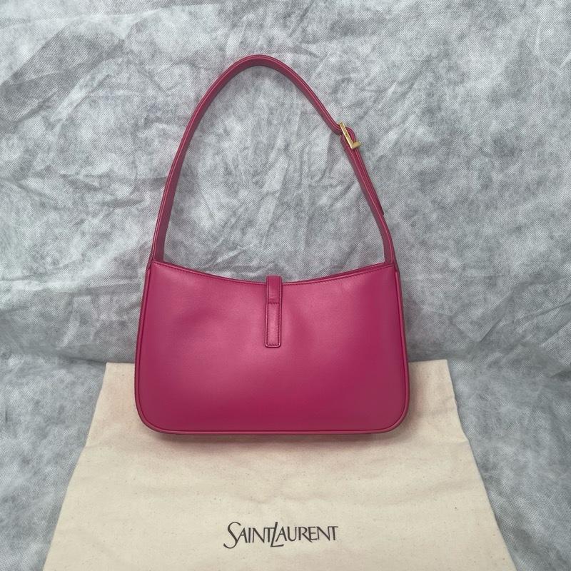 Saint Laurent (聖羅蘭）YSL 粉色Hobo Bag 腋下包 单肩包 斜挎包-1