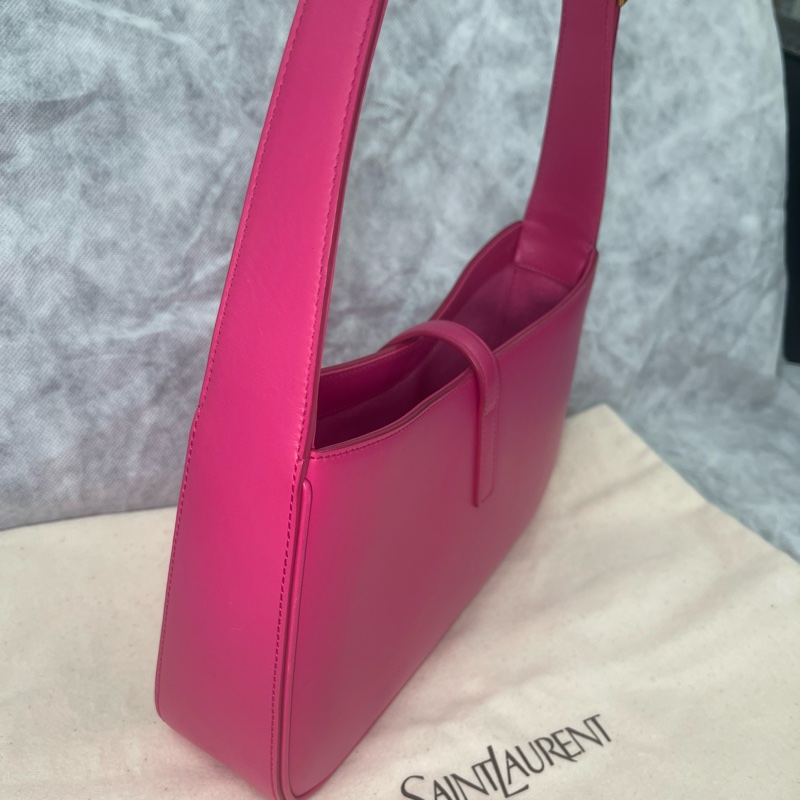 Saint Laurent (聖羅蘭）YSL 粉色Hobo Bag 腋下包 单肩包 斜挎包-2