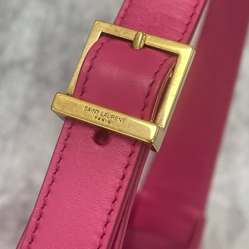 Saint Laurent (聖羅蘭）YSL 粉色Hobo Bag 腋下包 单肩包 斜挎包-11