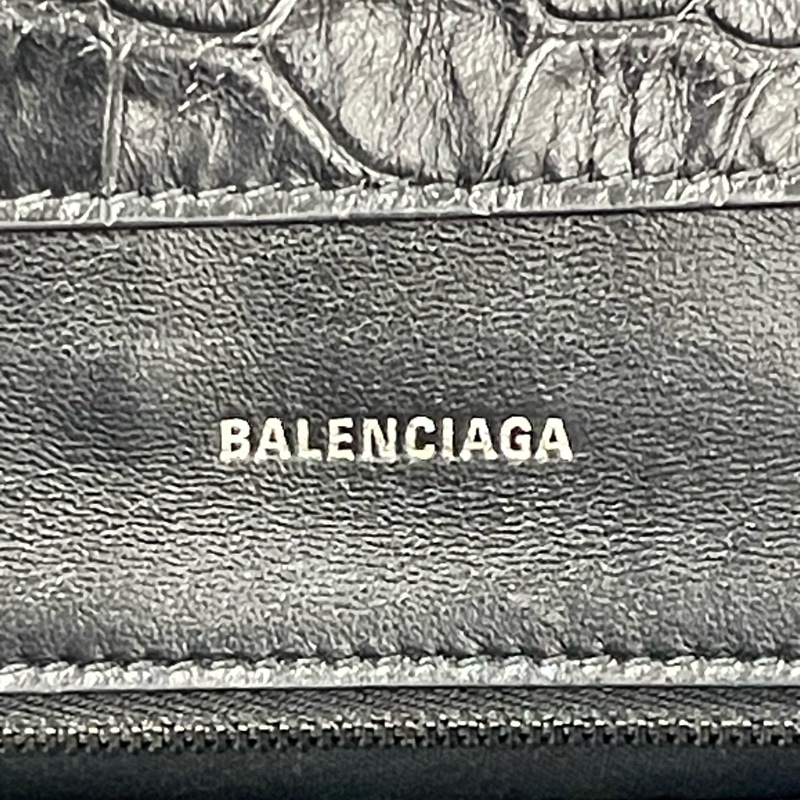 Balenciaga 巴黎世家Downtown 黑武士 so black 鳄鱼压纹沙漏-11