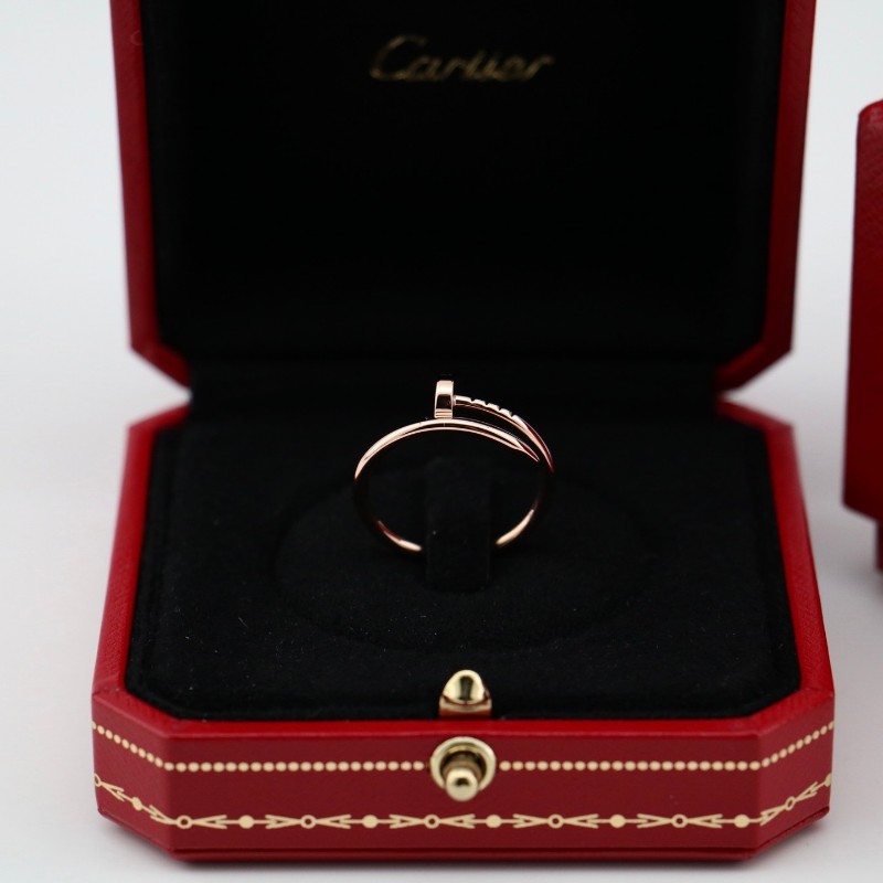 Cartier 玫瑰金釘子戒指窄版 54碼 有盒子-1
