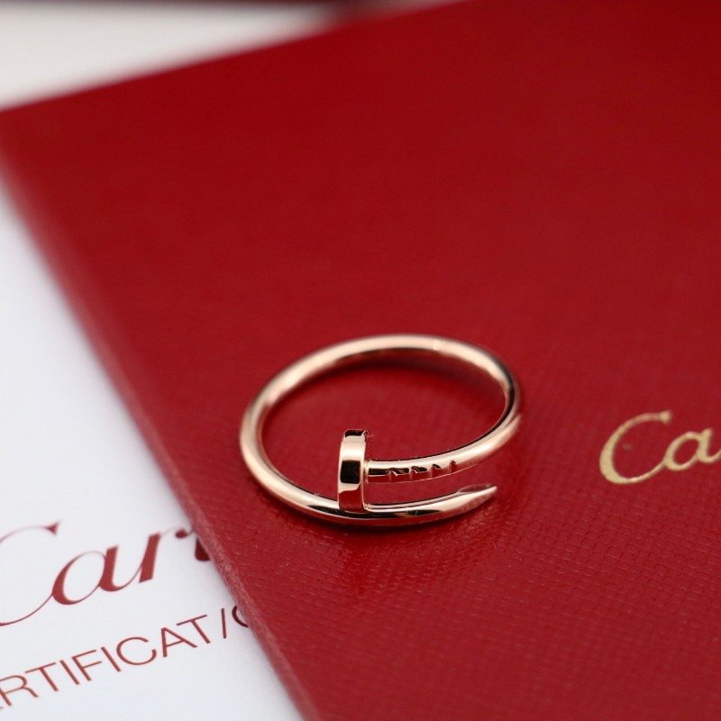 Cartier 玫瑰金釘子戒指窄版 54碼 有盒子-3