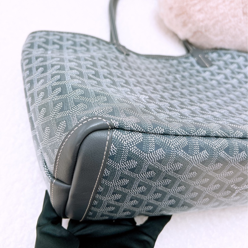 Goyard artois pm 灰色老花托特包-7