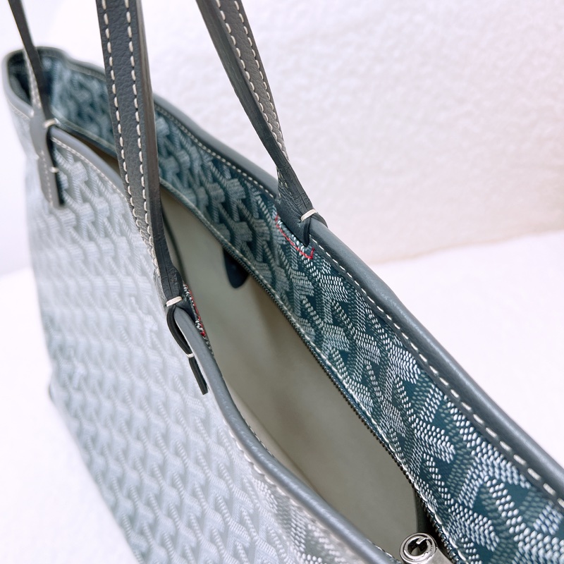 Goyard artois pm 灰色老花托特包-11