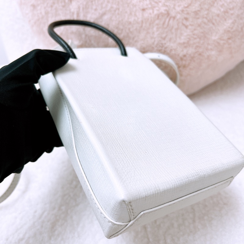 Balenciaga shopper 白色購物提袋手機包-11