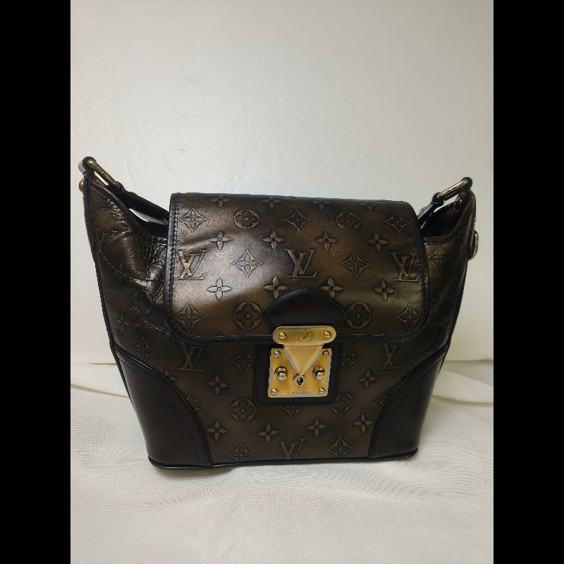 🔥年終狂降🔥【限時降價只到12/31(原36,800)】㊣✨Louis Vuitton✨路易威登 LV 稀有 古銅 壓紋 老花 壓釦 單肩背 肩背包/二手精品/二手包/保證正品🌳二手樹屋🌳-2