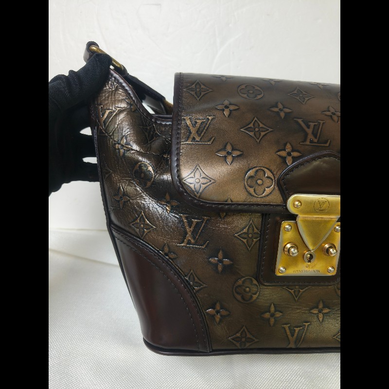 🔥年終狂降🔥【限時降價只到12/31(原36,800)】㊣✨Louis Vuitton✨路易威登 LV 稀有 古銅 壓紋 老花 壓釦 單肩背 肩背包/二手精品/二手包/保證正品🌳二手樹屋🌳-15