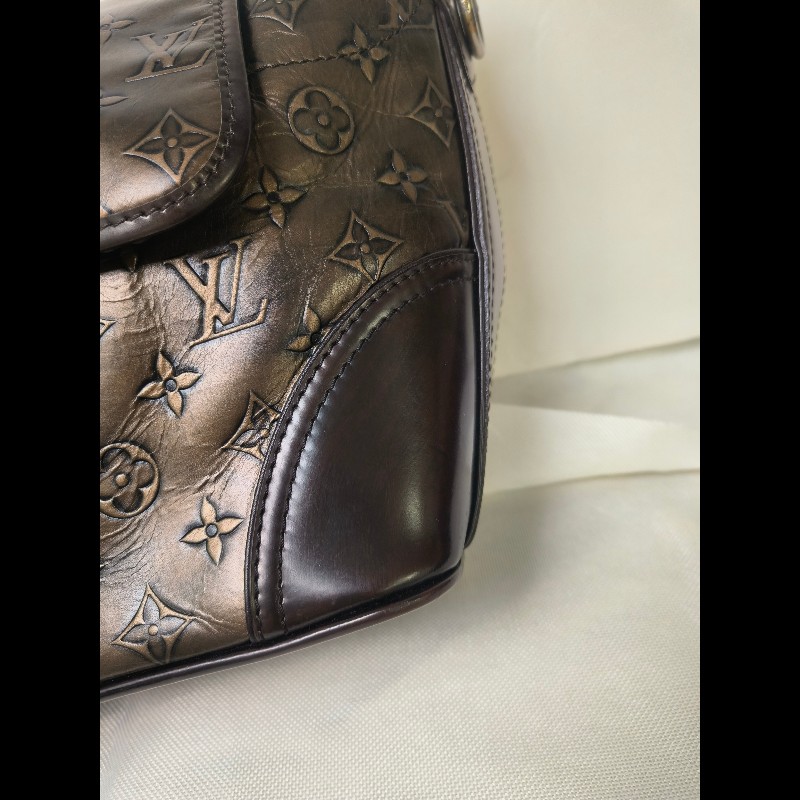 🔥年終狂降🔥【限時降價只到12/31(原36,800)】㊣✨Louis Vuitton✨路易威登 LV 稀有 古銅 壓紋 老花 壓釦 單肩背 肩背包/二手精品/二手包/保證正品🌳二手樹屋🌳-18