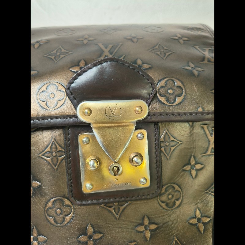 🔥年終狂降🔥【限時降價只到12/31(原36,800)】㊣✨Louis Vuitton✨路易威登 LV 稀有 古銅 壓紋 老花 壓釦 單肩背 肩背包/二手精品/二手包/保證正品🌳二手樹屋🌳-19