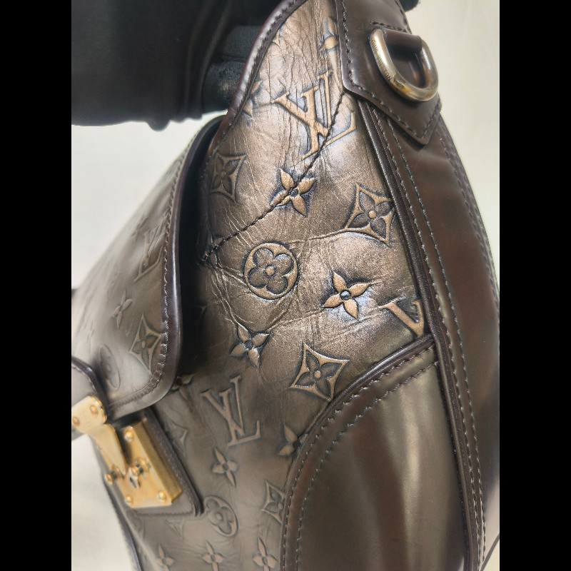 🔥年終狂降🔥【限時降價只到12/31(原36,800)】㊣✨Louis Vuitton✨路易威登 LV 稀有 古銅 壓紋 老花 壓釦 單肩背 肩背包/二手精品/二手包/保證正品🌳二手樹屋🌳-21