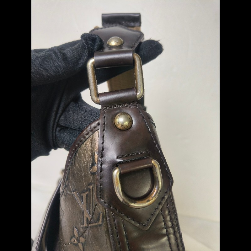 🔥年終狂降🔥【限時降價只到12/31(原36,800)】㊣✨Louis Vuitton✨路易威登 LV 稀有 古銅 壓紋 老花 壓釦 單肩背 肩背包/二手精品/二手包/保證正品🌳二手樹屋🌳-22