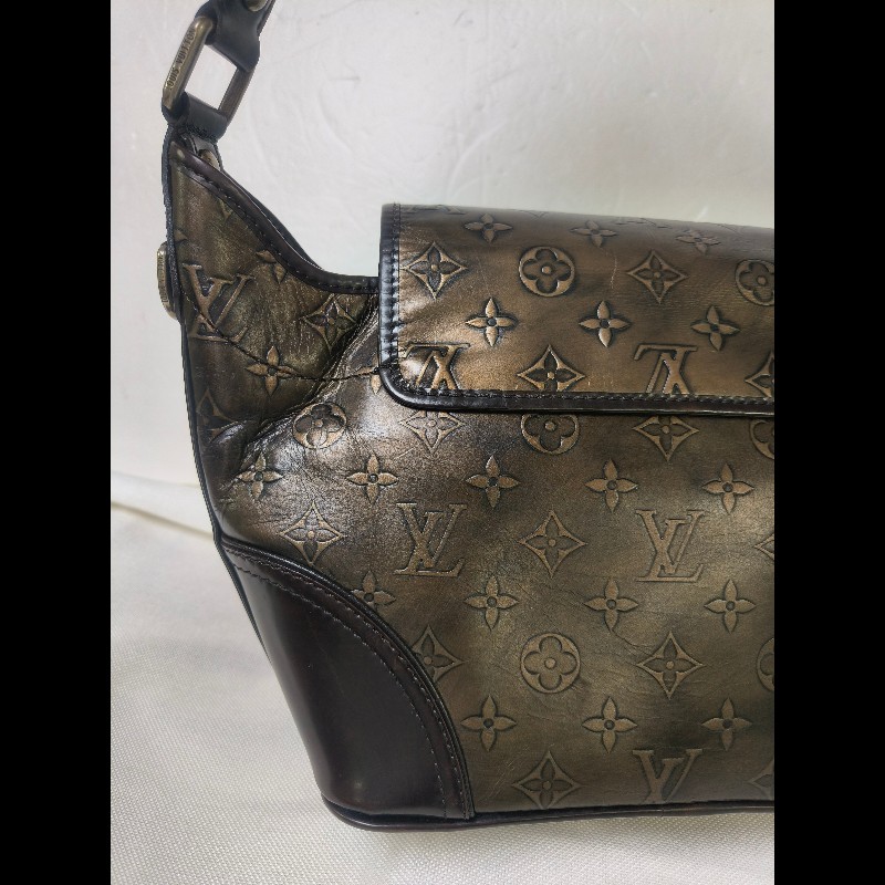 🔥年終狂降🔥【限時降價只到12/31(原36,800)】㊣✨Louis Vuitton✨路易威登 LV 稀有 古銅 壓紋 老花 壓釦 單肩背 肩背包/二手精品/二手包/保證正品🌳二手樹屋🌳-25