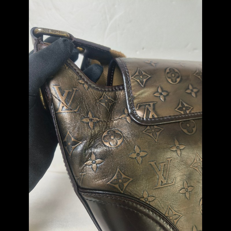 🔥年終狂降🔥【限時降價只到12/31(原36,800)】㊣✨Louis Vuitton✨路易威登 LV 稀有 古銅 壓紋 老花 壓釦 單肩背 肩背包/二手精品/二手包/保證正品🌳二手樹屋🌳-28