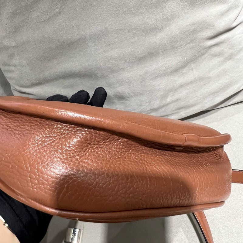 Loewe mini gate 馬鞍 焦糖色復古 斜背包-11