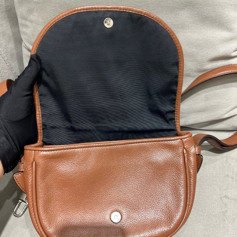 Loewe mini gate 馬鞍 焦糖色復古 斜背包-16