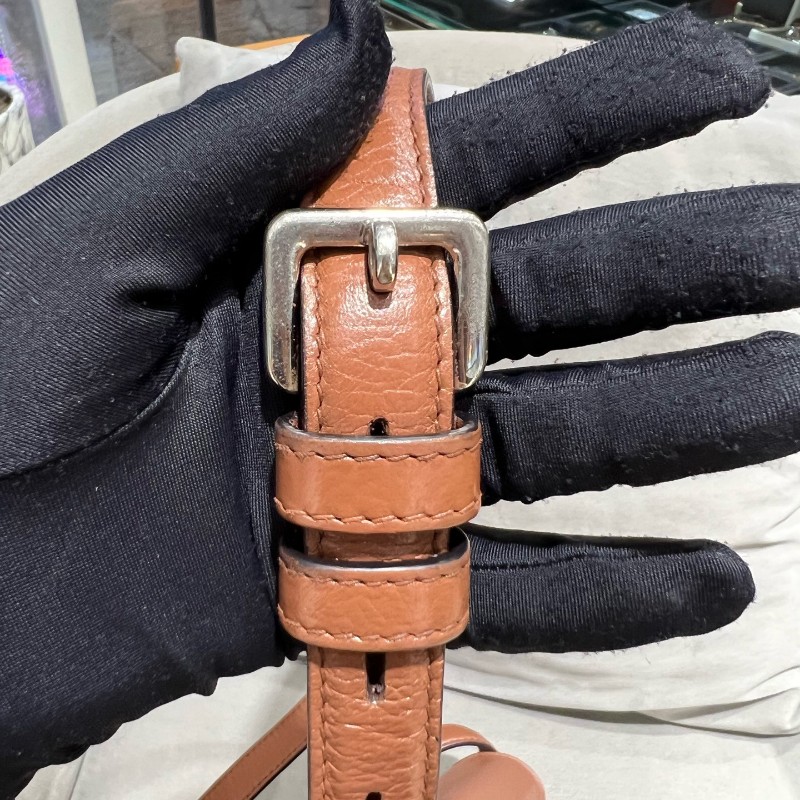 Loewe mini gate 馬鞍 焦糖色復古 斜背包-19