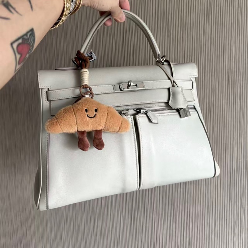 80珍珠灰銀扣kelly Lakis 35 🧊Gris perle[哇]致命高級高級感🩶lakis只漲不跌-0