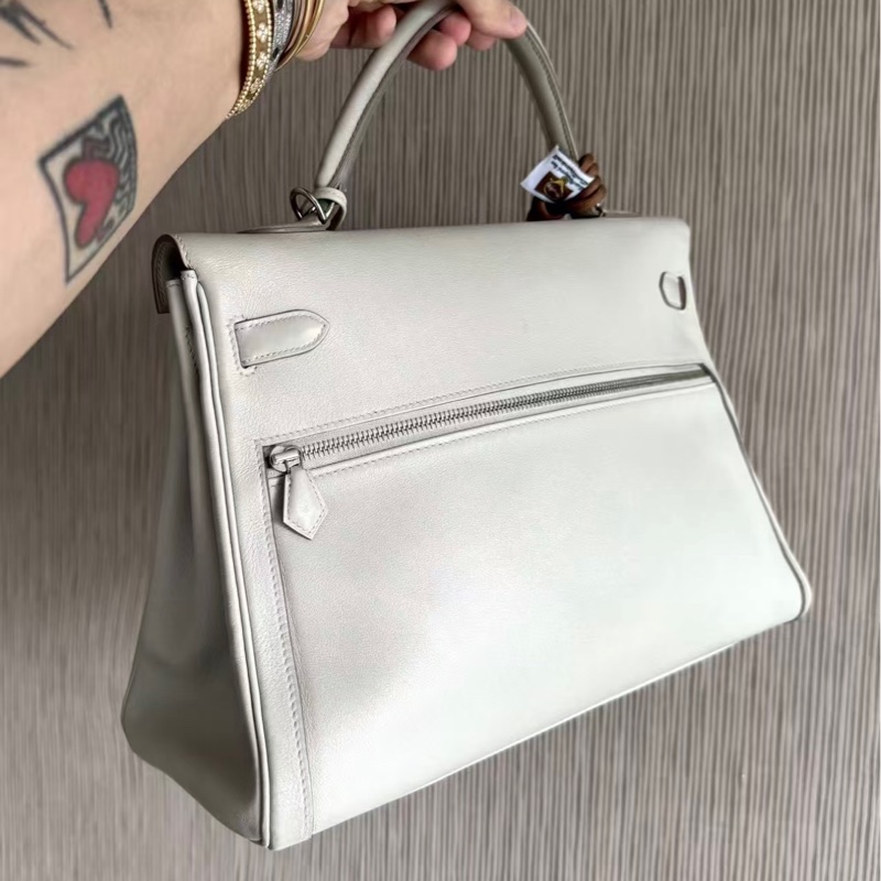 80珍珠灰銀扣kelly lakis 35🧊Gris perle[哇]致命高級高級感🩶lakis只漲不跌-2