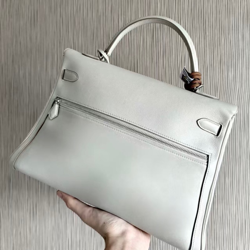 80珍珠灰銀扣kelly lakis 35🧊Gris perle[哇]致命高級高級感🩶lakis只漲不跌-3