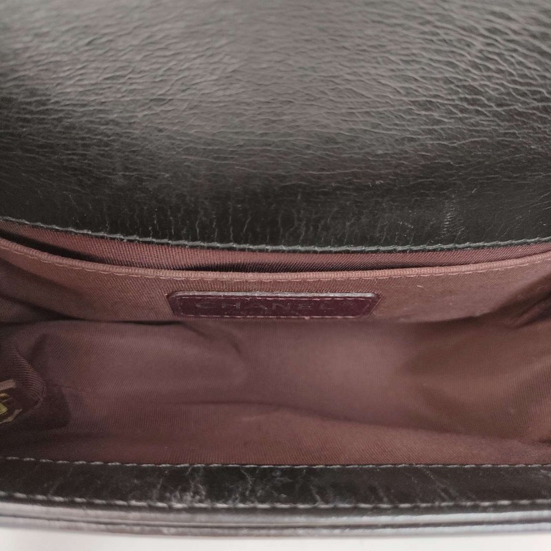 CHANEL leboy黑色小號口蓋包 肩背包斜背包-6