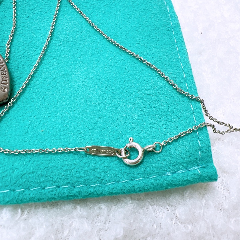 Tiffany & Co 愛心鎖扣吊墜 銀項鍊-5