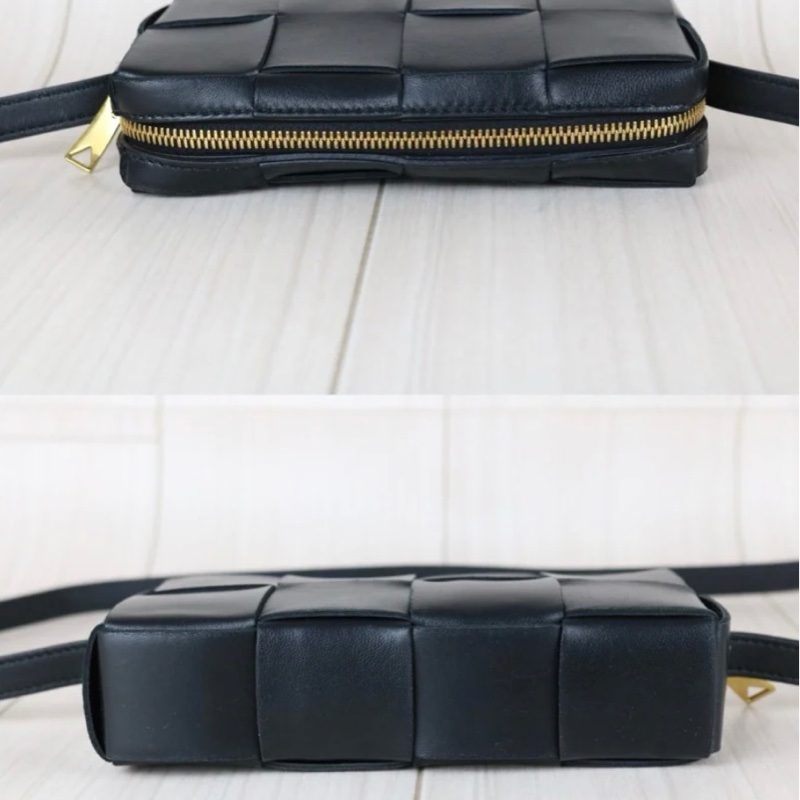 「JL精品代購」97新 bv八格黑色單肩包-4