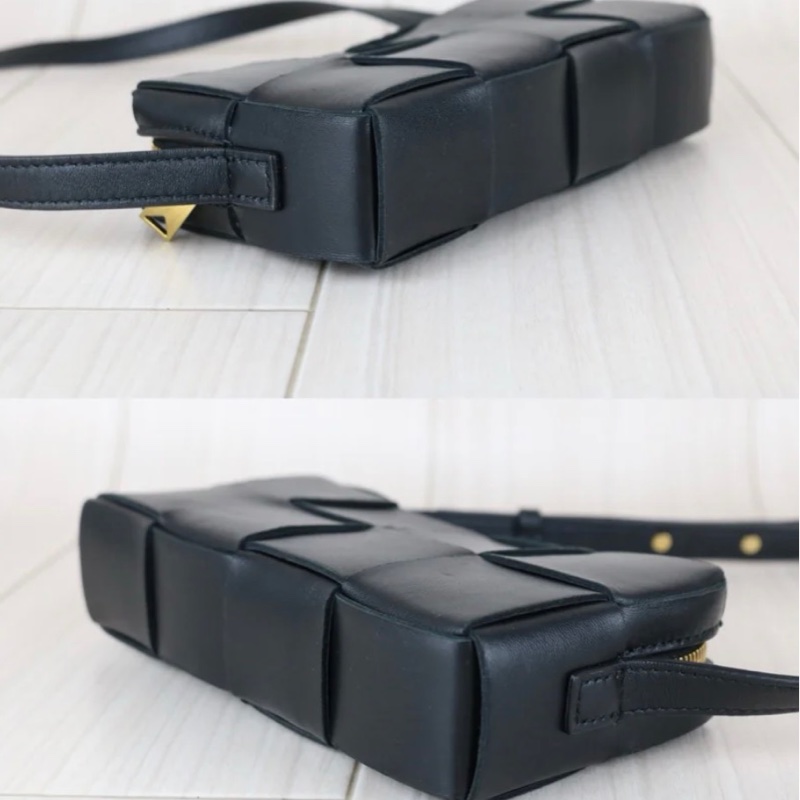 「JL精品代購」97新 bv八格黑色單肩包-5