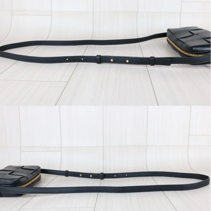 「JL精品代購」97新 bv八格黑色單肩包-8