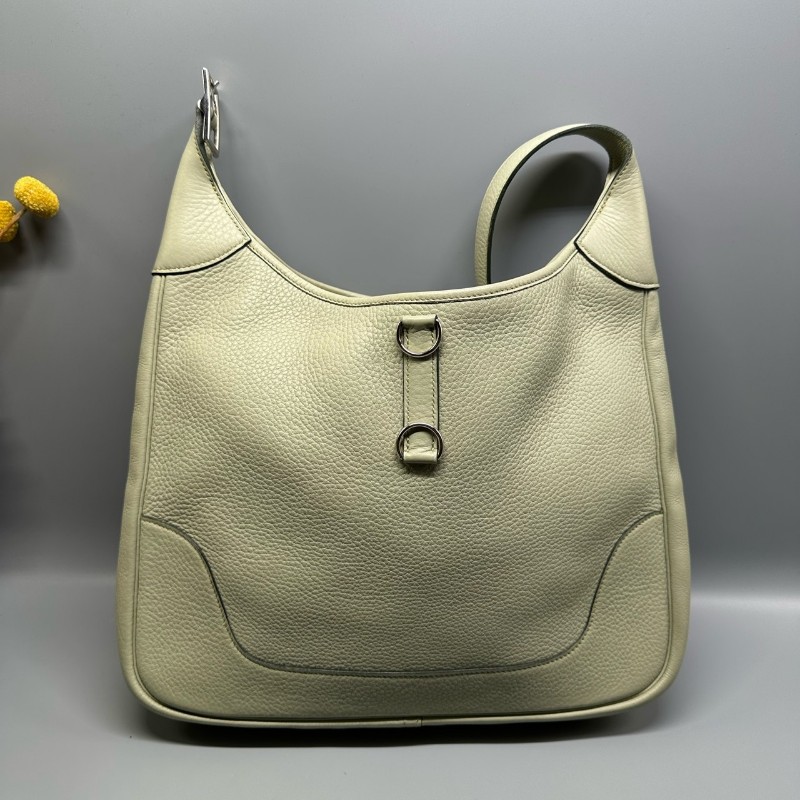 Hermes 中古trim35 鼠尾草灰銀扣 肩背包-1