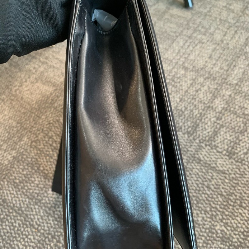 Chanel Leboy 黑色金釦大號鏈條包 肩背包斜背包-7