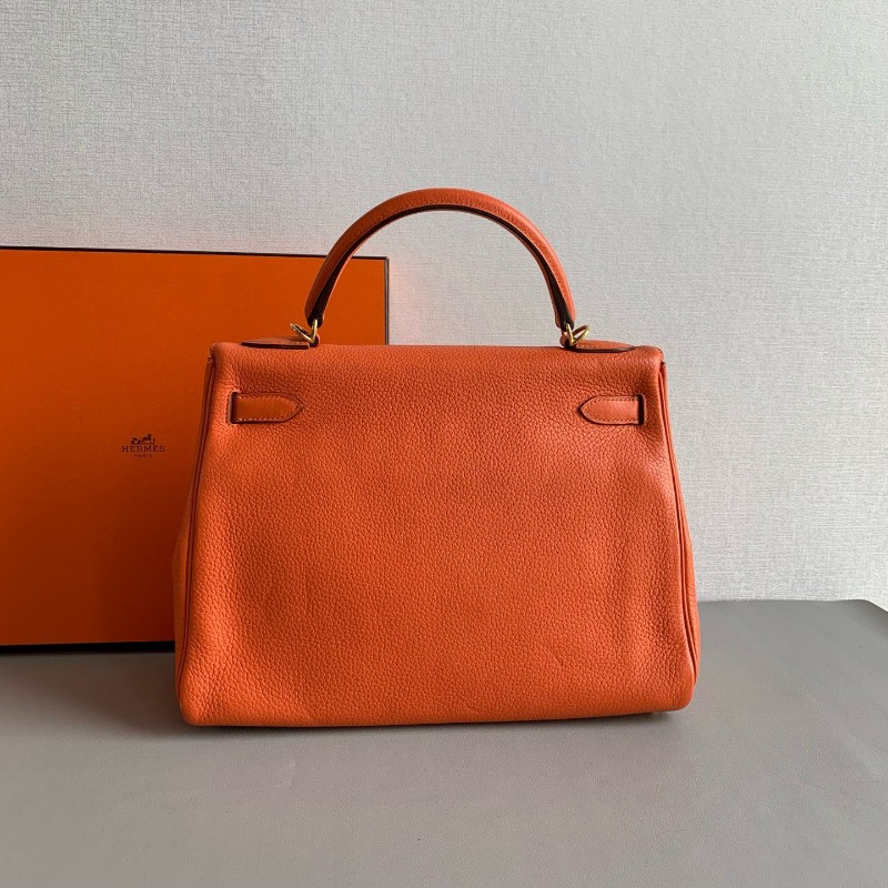 Hermes 橙色金扣Kelly32-3