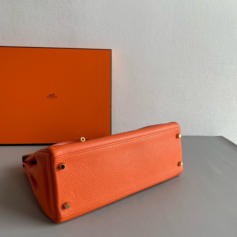 Hermes 橙色金扣Kelly32-5
