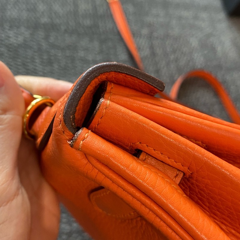 Hermes 橙色金扣Kelly32-6