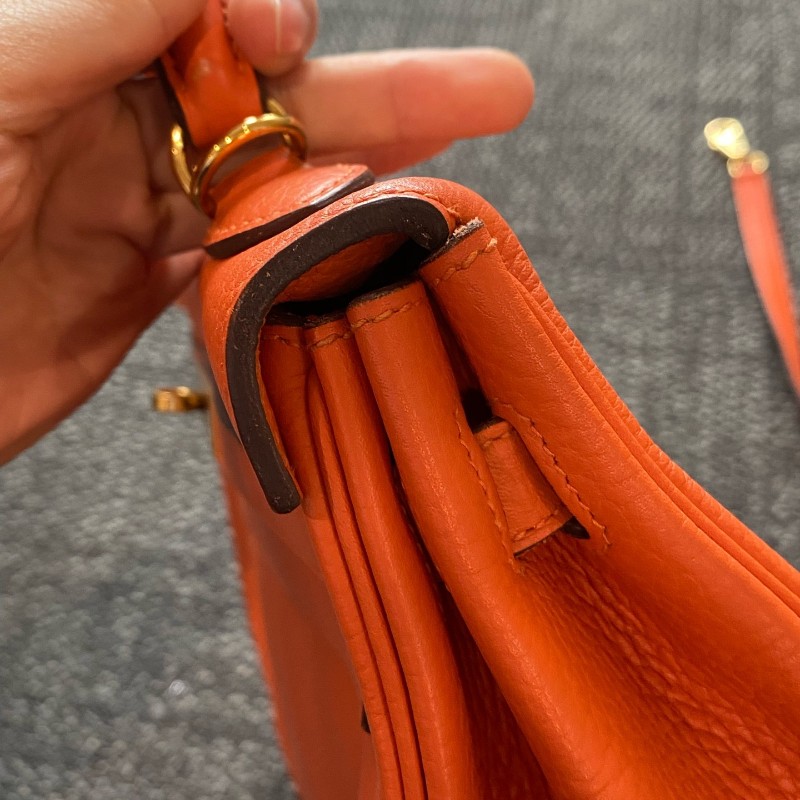 Hermes 橙色金扣Kelly32-7