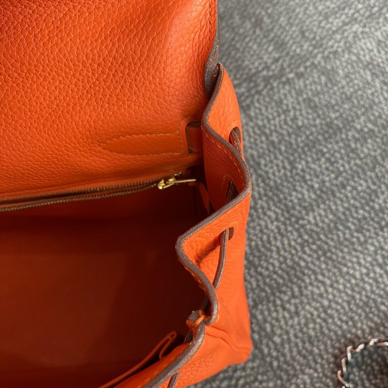 Hermes 橙色金扣Kelly32-12