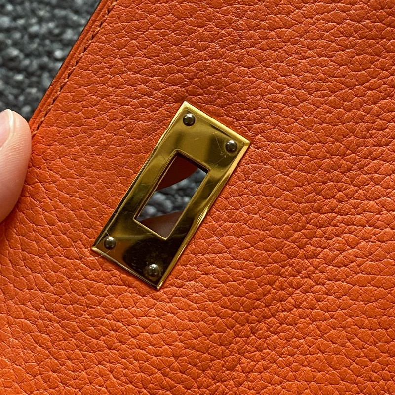 Hermes 橙色金扣Kelly32-14