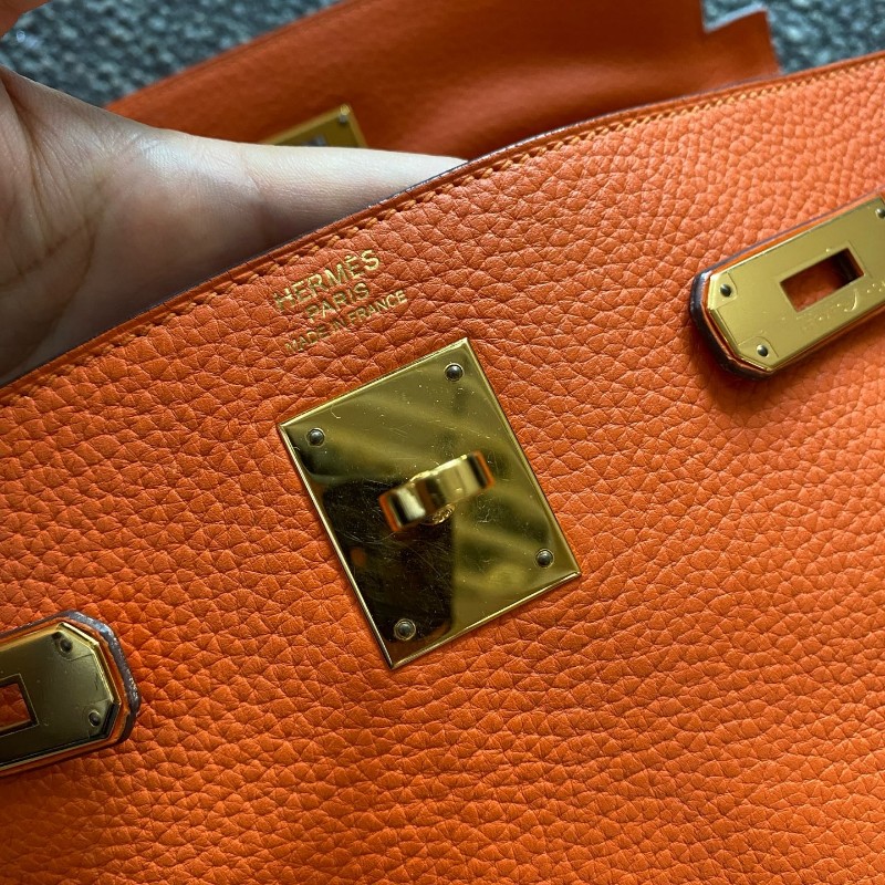Hermes 橙色金扣Kelly32-15