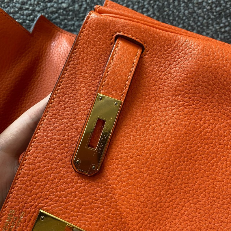 Hermes 橙色金扣Kelly32-17