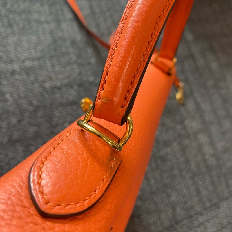 Hermes 橙色金扣Kelly32-23